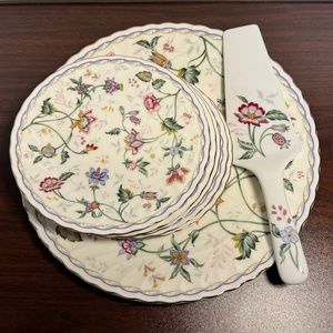 Vintage Exceed Bon Scarlet By Keito Japan 7 Piece Desert Set